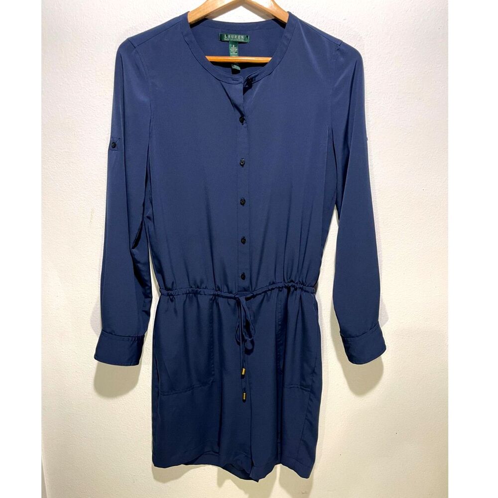 Lauren Ralph Lauren romper casual quiet luxury shorts navy blue women 8